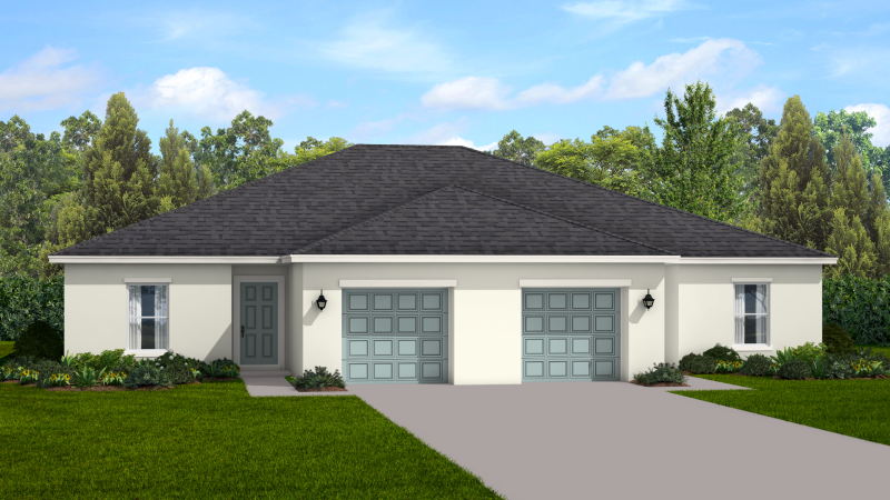 Big Pine - Duplex House Plans in Central FL