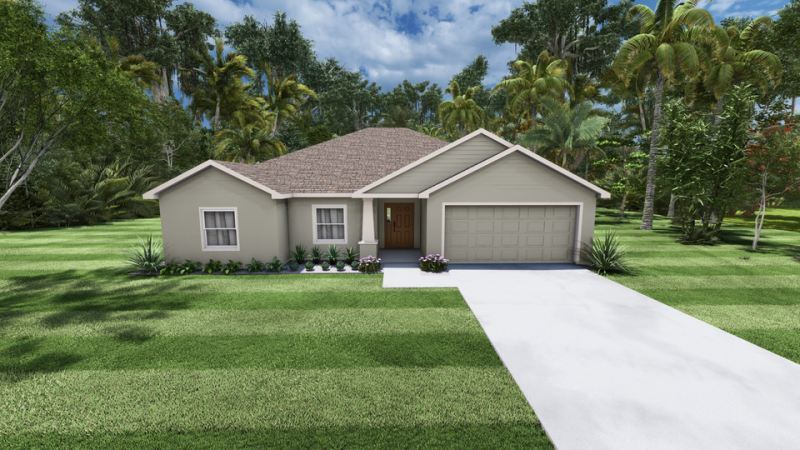 Coral - Single Story House Plans in Central FL