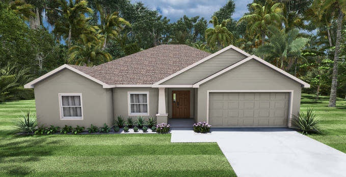 Coral - Single Story House Plans in Central FL