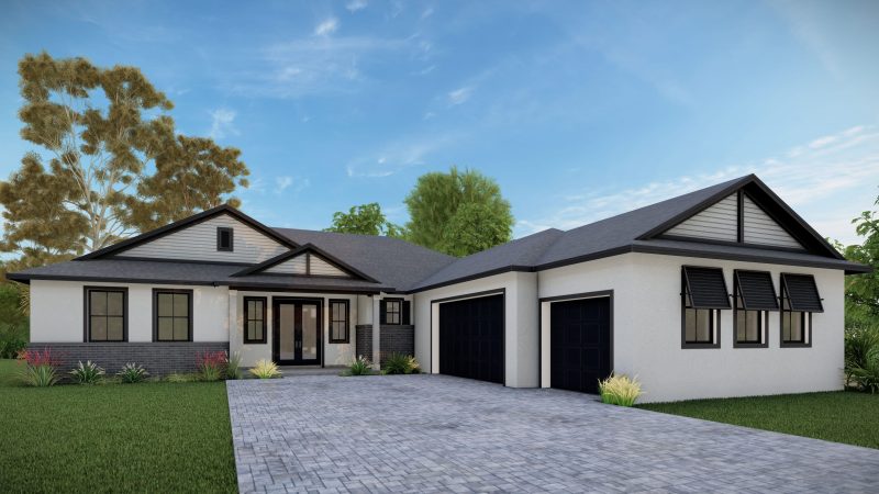 The Montgomery Elevation A Floor Plan by Summit Homes Florida