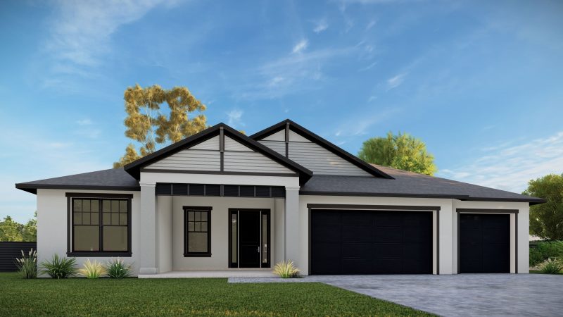 The Latania Elevation A Floor Plan by Summit Homes Florida